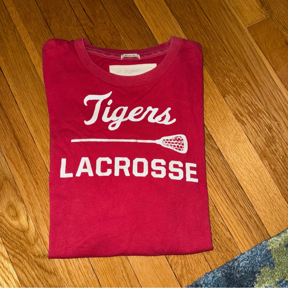 Abercrombie & Fitch Red Lacrosse Tee Vintage